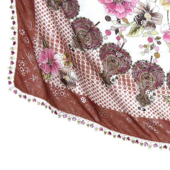 Tulbent Scarf Handmade Crochet Detailing NWOT - Picture 6 of 9